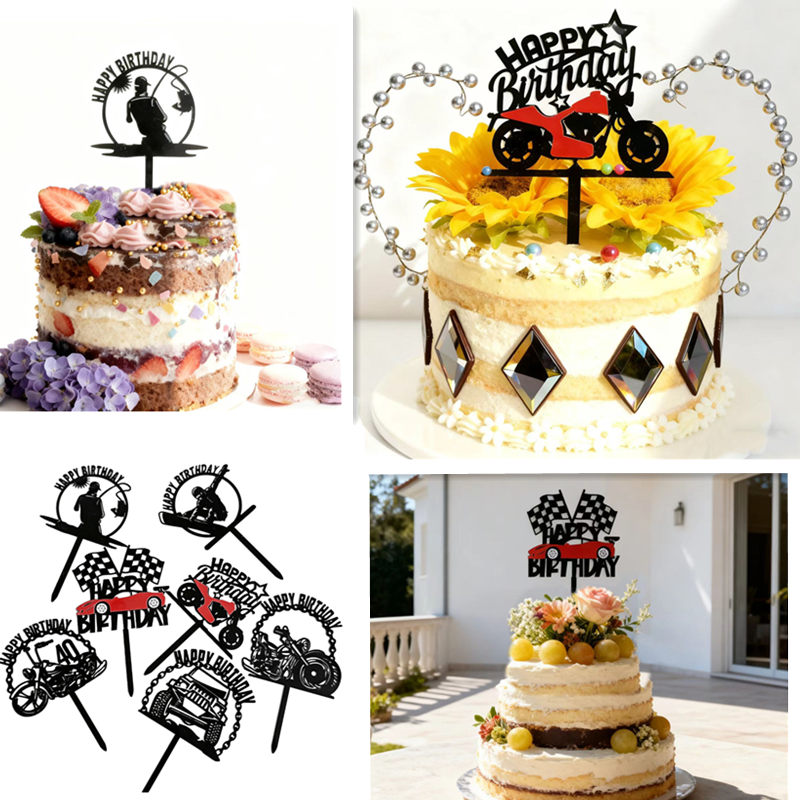 Baby Clothing Types - Multiple Types Automobile Happy Birthday Cake