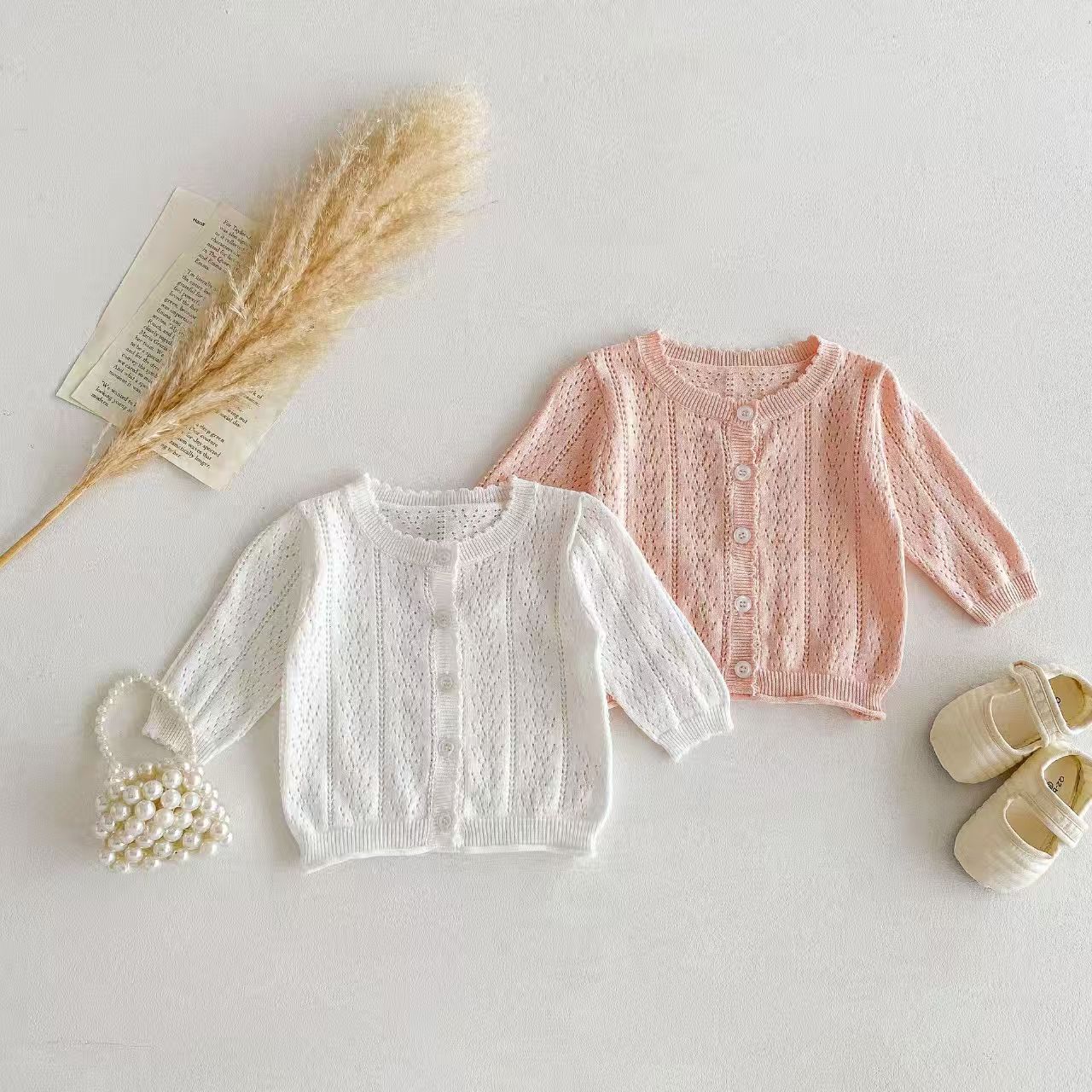 Knit Cardigan Infant - Korean-style Baby Girls' Top - Sweet,