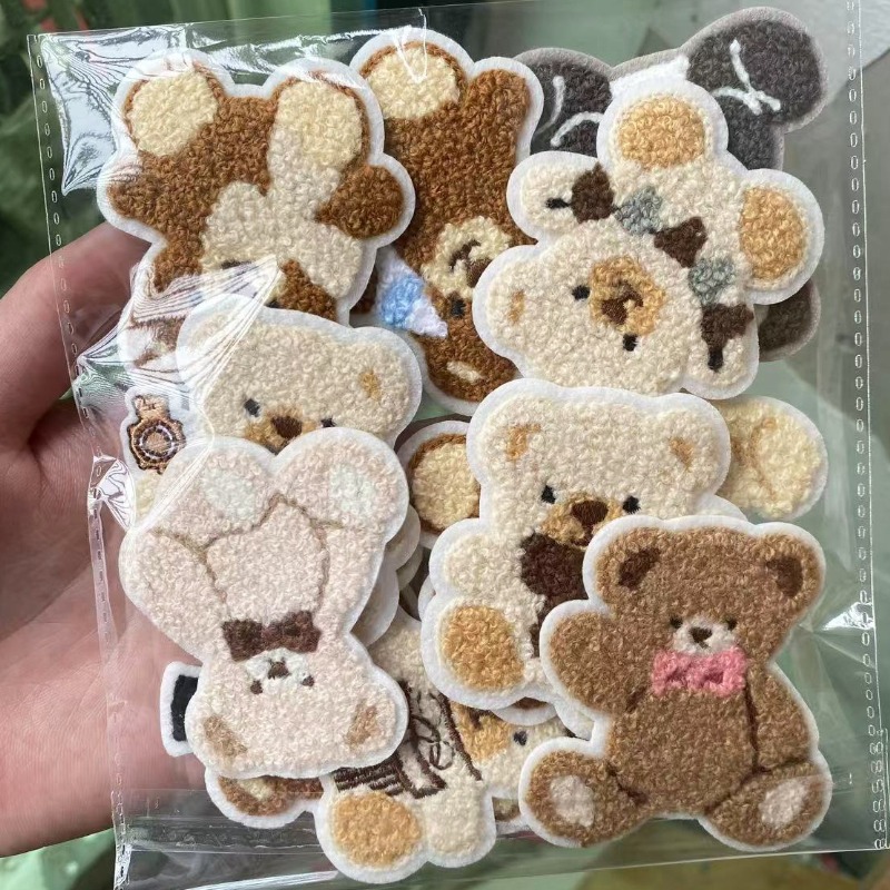 Baby Clothing Types - Towel Embroidered Cute Bear Pattern Patches
