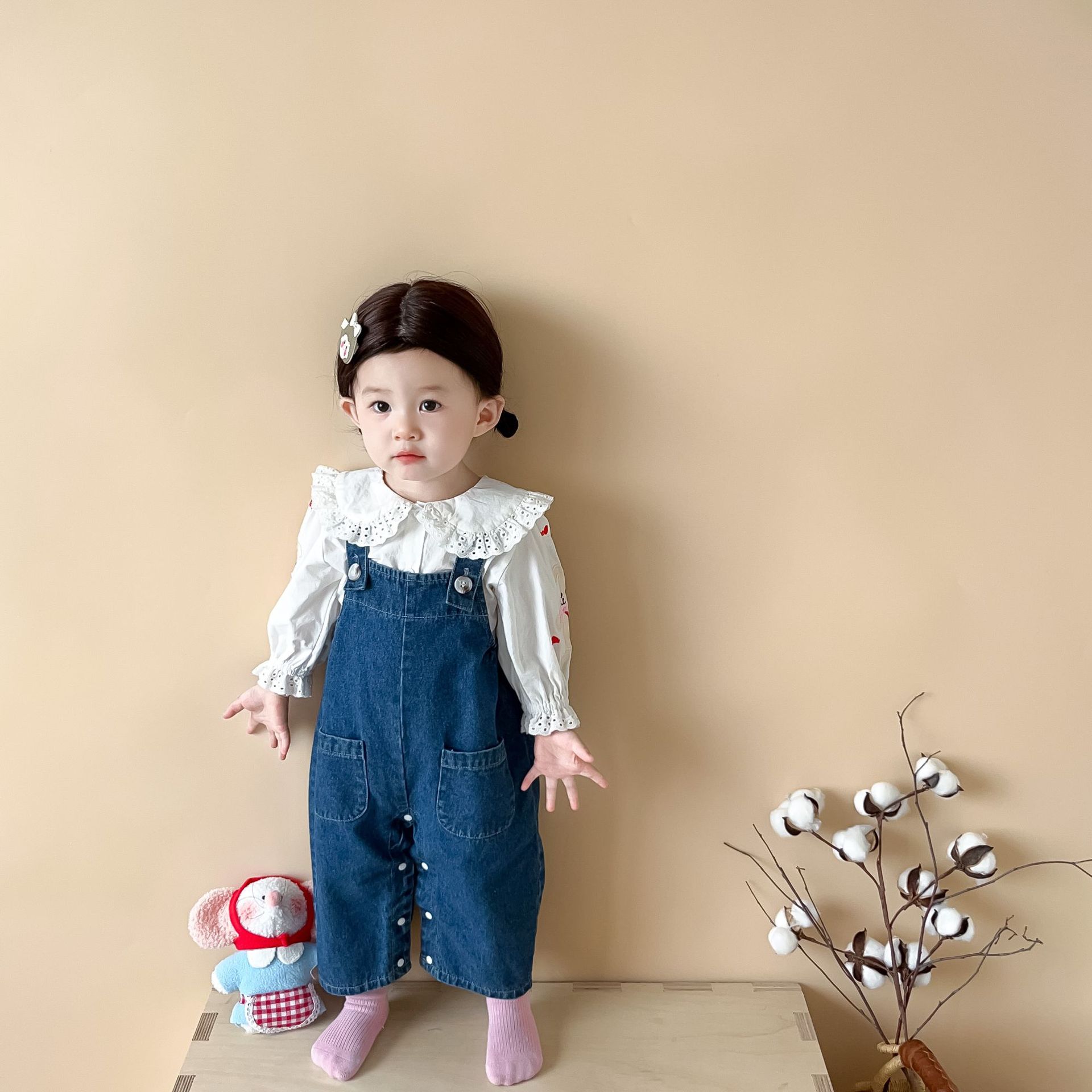 Cute Baby Girls Overalls 0-24M - Baby Overall Denim review and price