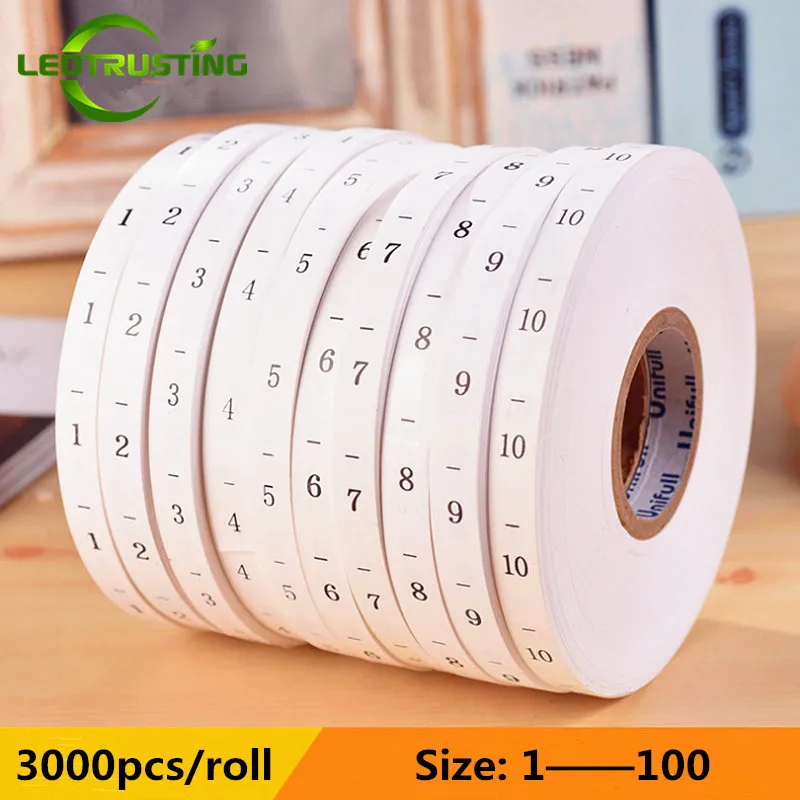 3000PCS/Roll 1-100 Number Size - Baby Clothing Tags review and price