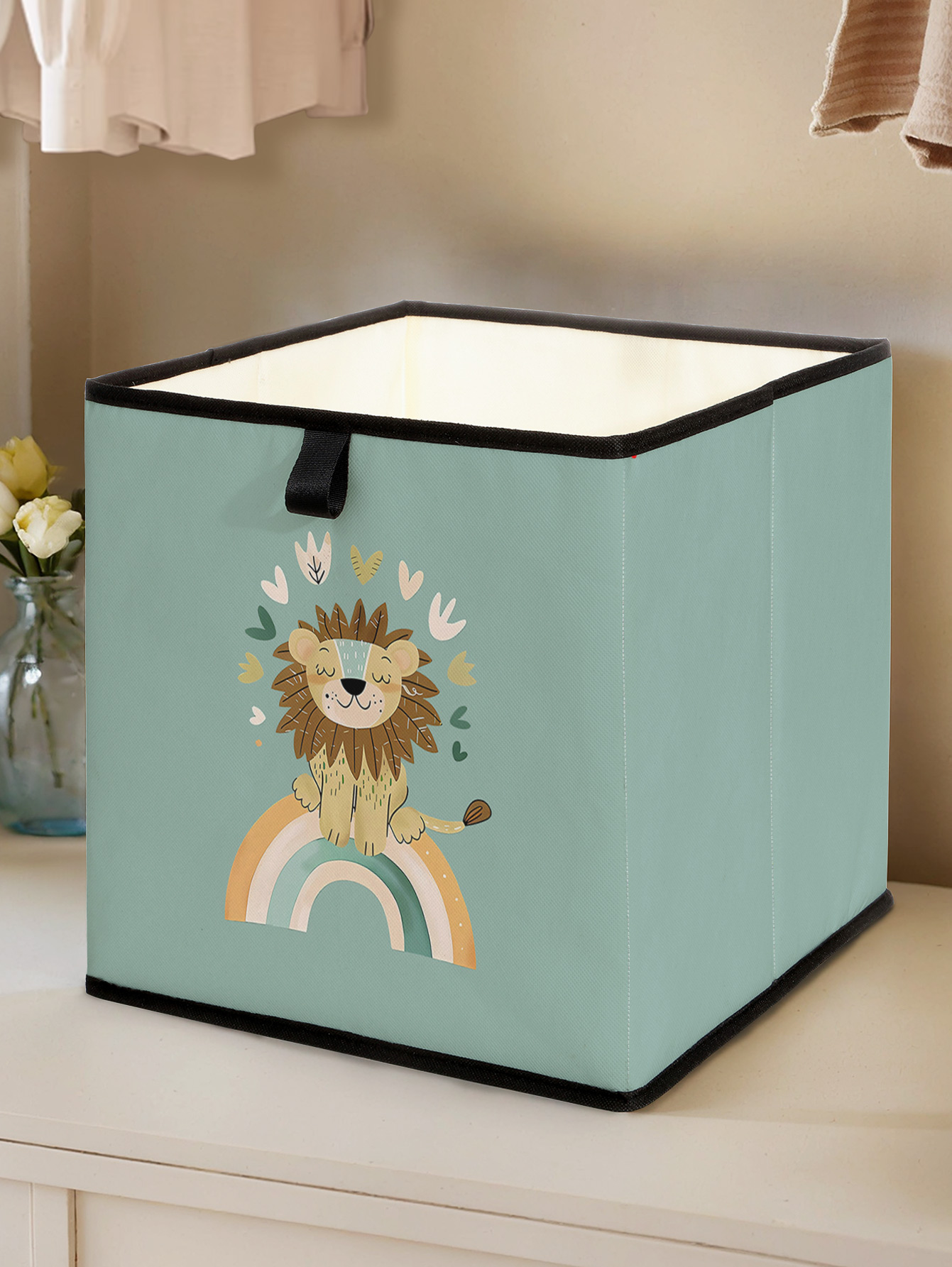 Cute Lion Rainbow Print Foldab - Baby Clothing Storage review and price