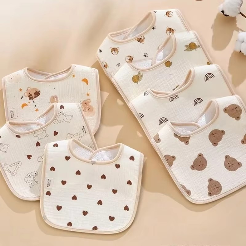7pcs/pack Cartoon Print Baby B - Printed Bibs Pack review and price