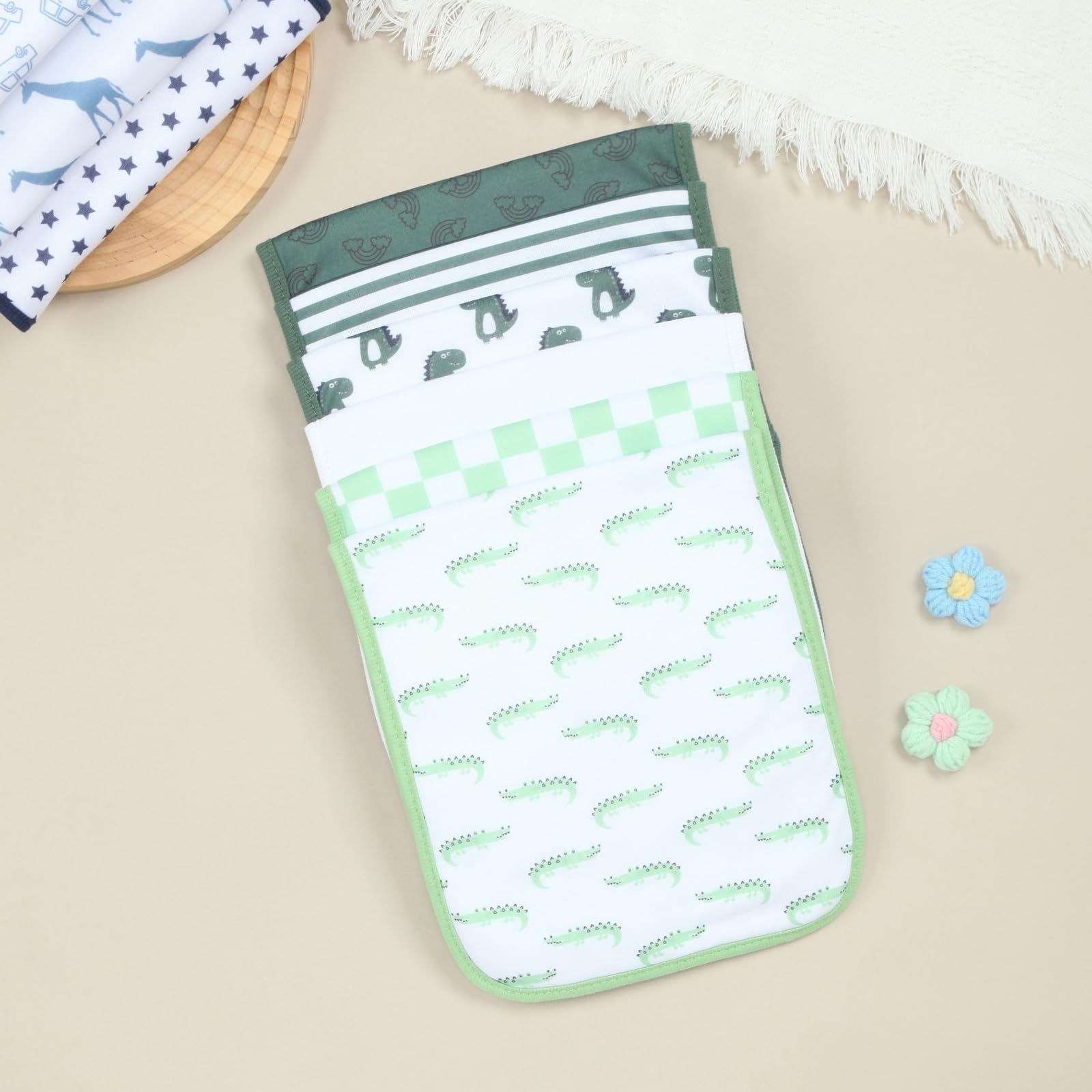 Benoxine 8-Pack Organic Cotton - Printed Bibs Pack review and price
