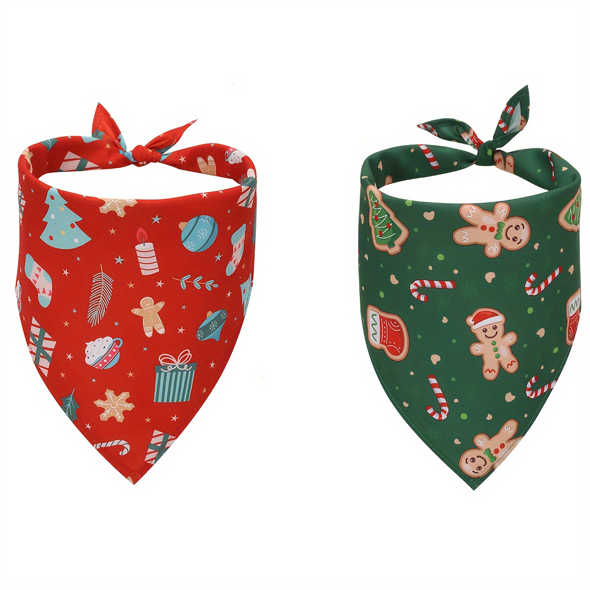 2-pack Christmas dog scarf, Ch - Printed Bibs Pack review and price