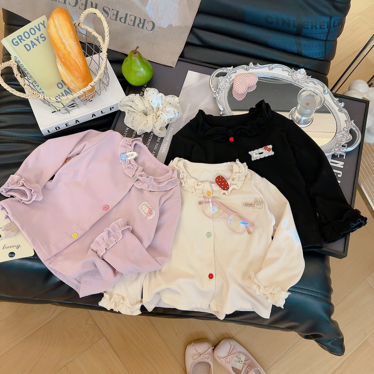 Baby Girls Long Sleeve T-shirt - Knit Cardigan Infant review and price