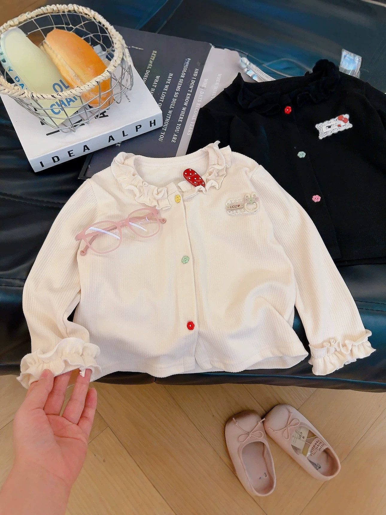 Baby Girls Long Sleeve T-shirt - Knit Cardigan Infant review and price