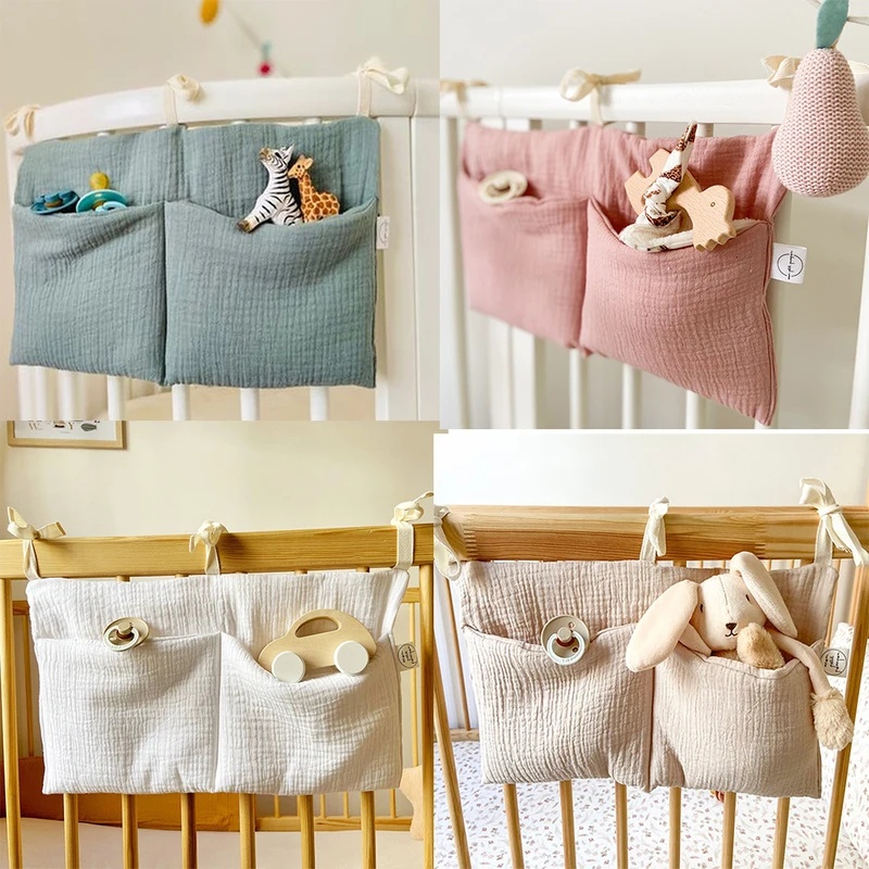 1/2pcs Baby Crib Organizer Cot - Baby Clothing Storage review and price