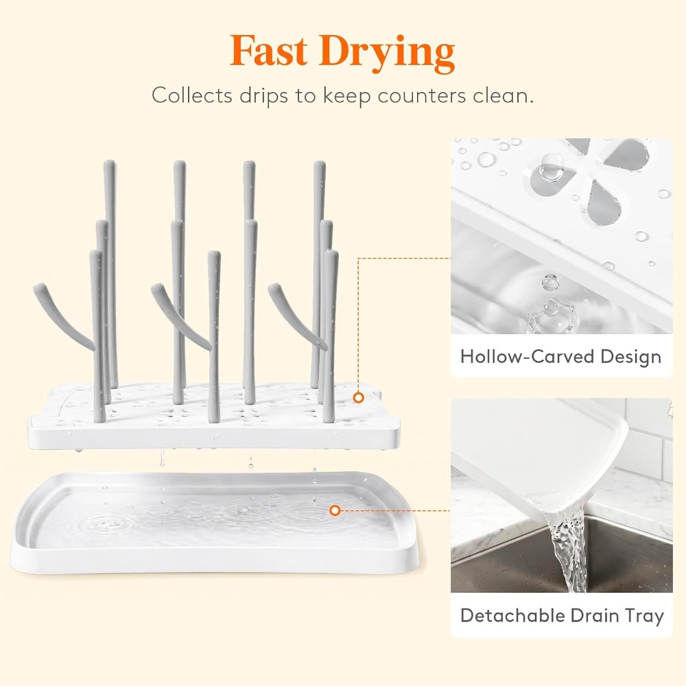 Baby Bottle Drying Rack with T - Baby Clothing Storage review and price