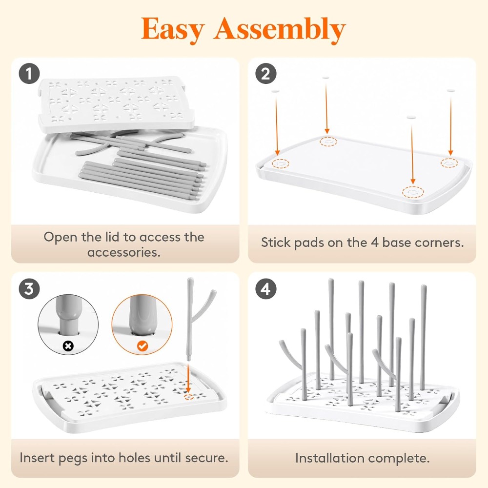Baby Bottle Drying Rack with T - Baby Clothing Storage review and price