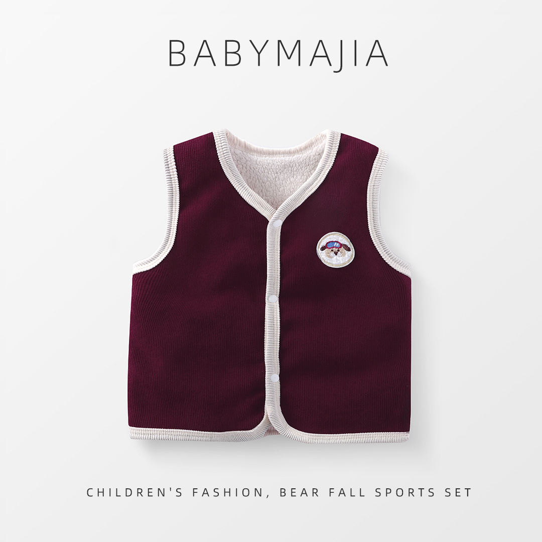 Double Layered Plush Thickened - Knit Cardigan Infant review and price