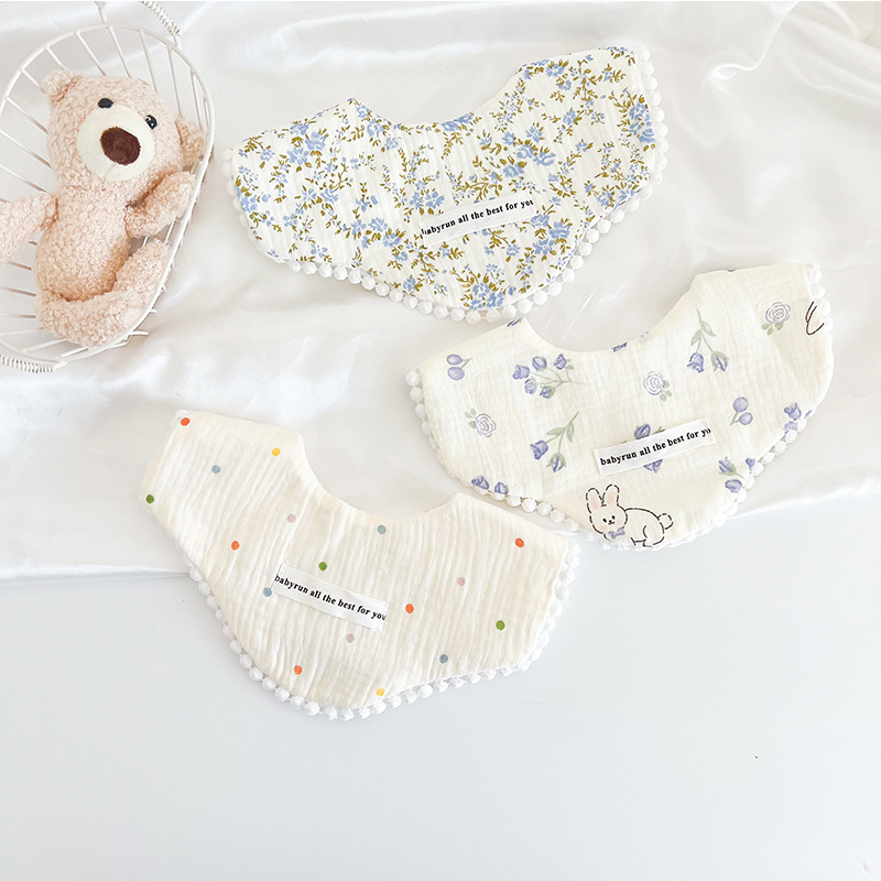 3pcs Pack Cotton Gauze Baby Gi - Printed Bibs Pack review and price