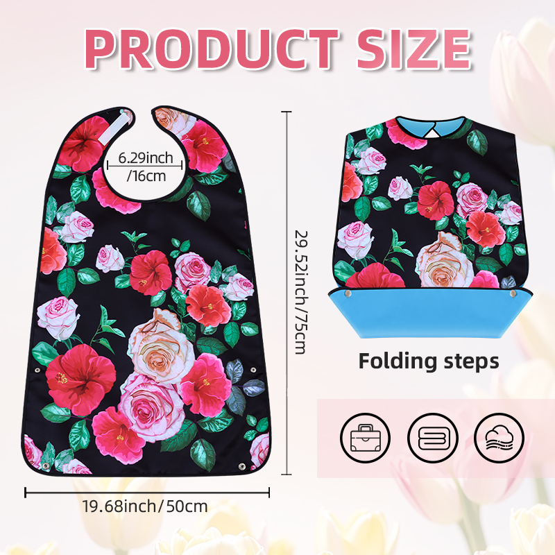 Waterproof Bib for Middle-Aged - Printed Bibs Pack review and price