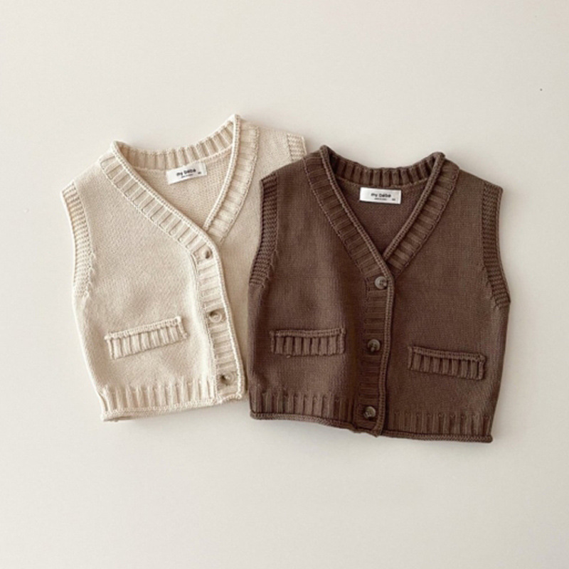 2025 Autumn New Baby Sleeveles - Knit Cardigan Infant review and price