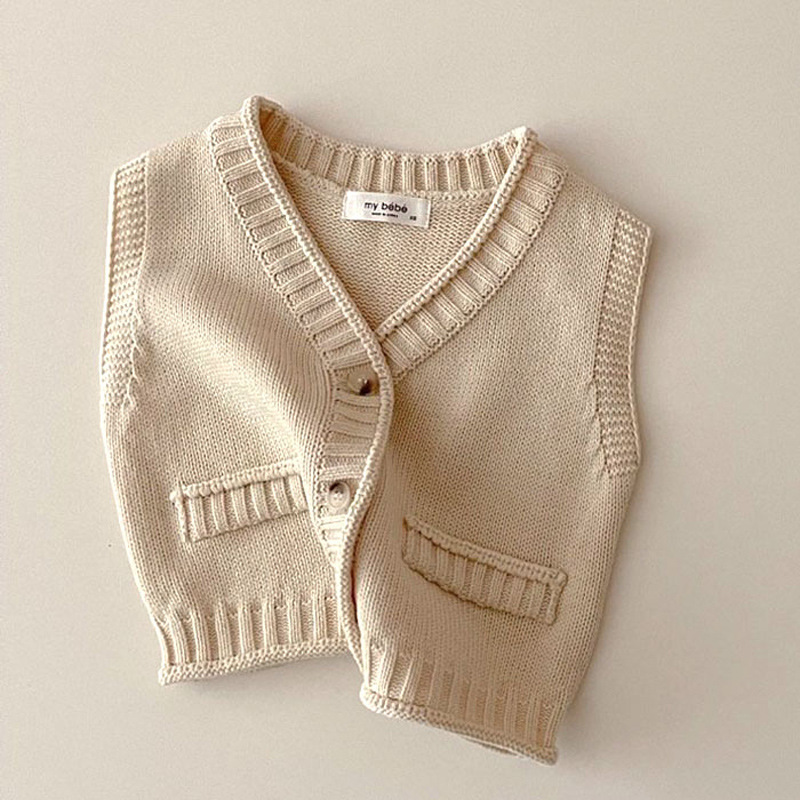 2025 Autumn New Baby Sleeveles - Knit Cardigan Infant review and price