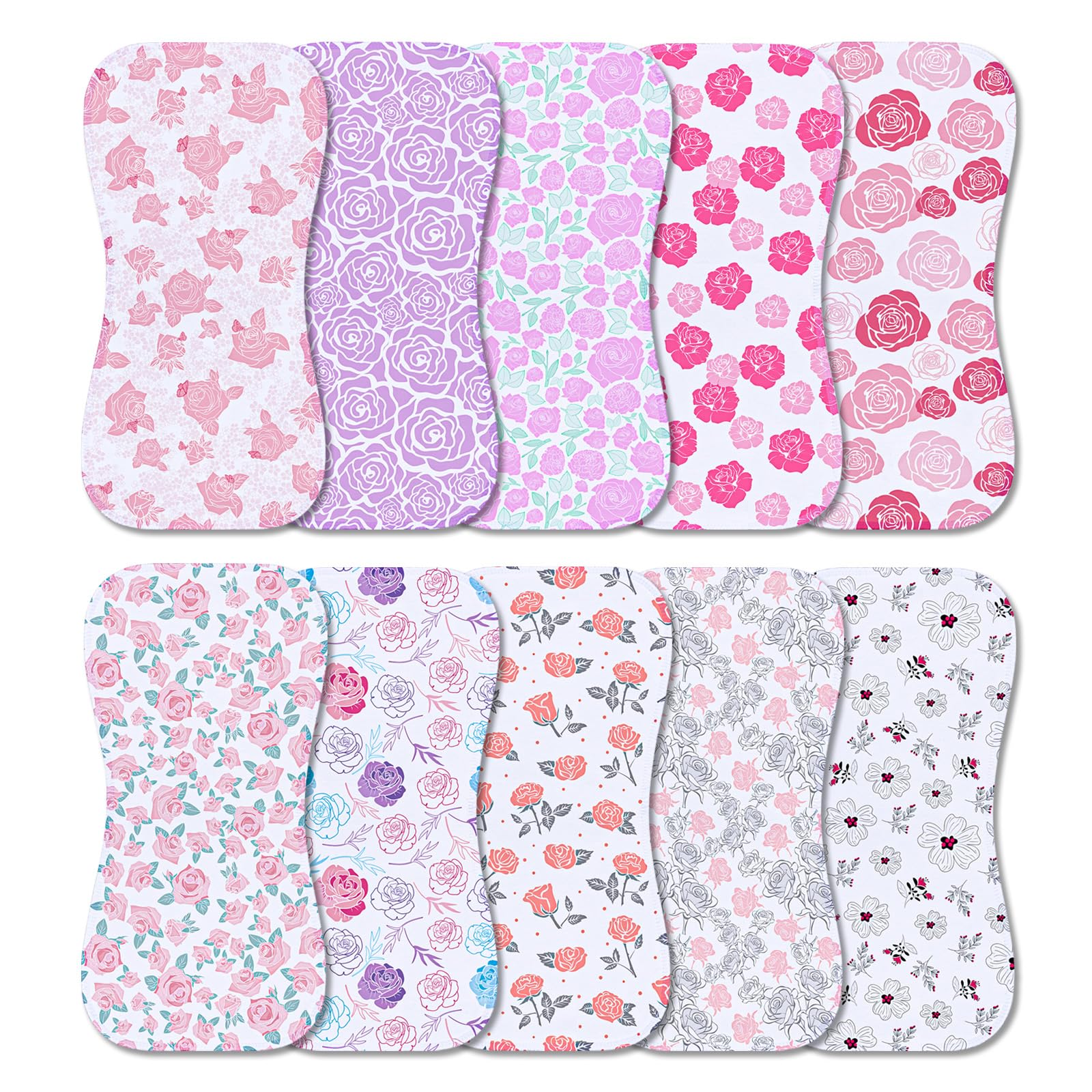Benoxine 10-Pack Baby Burp Clo - Printed Bibs Pack review and price